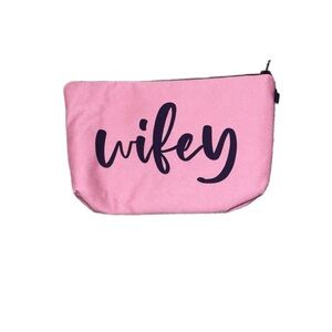 Pink 'Wifey' Zipper Pouch